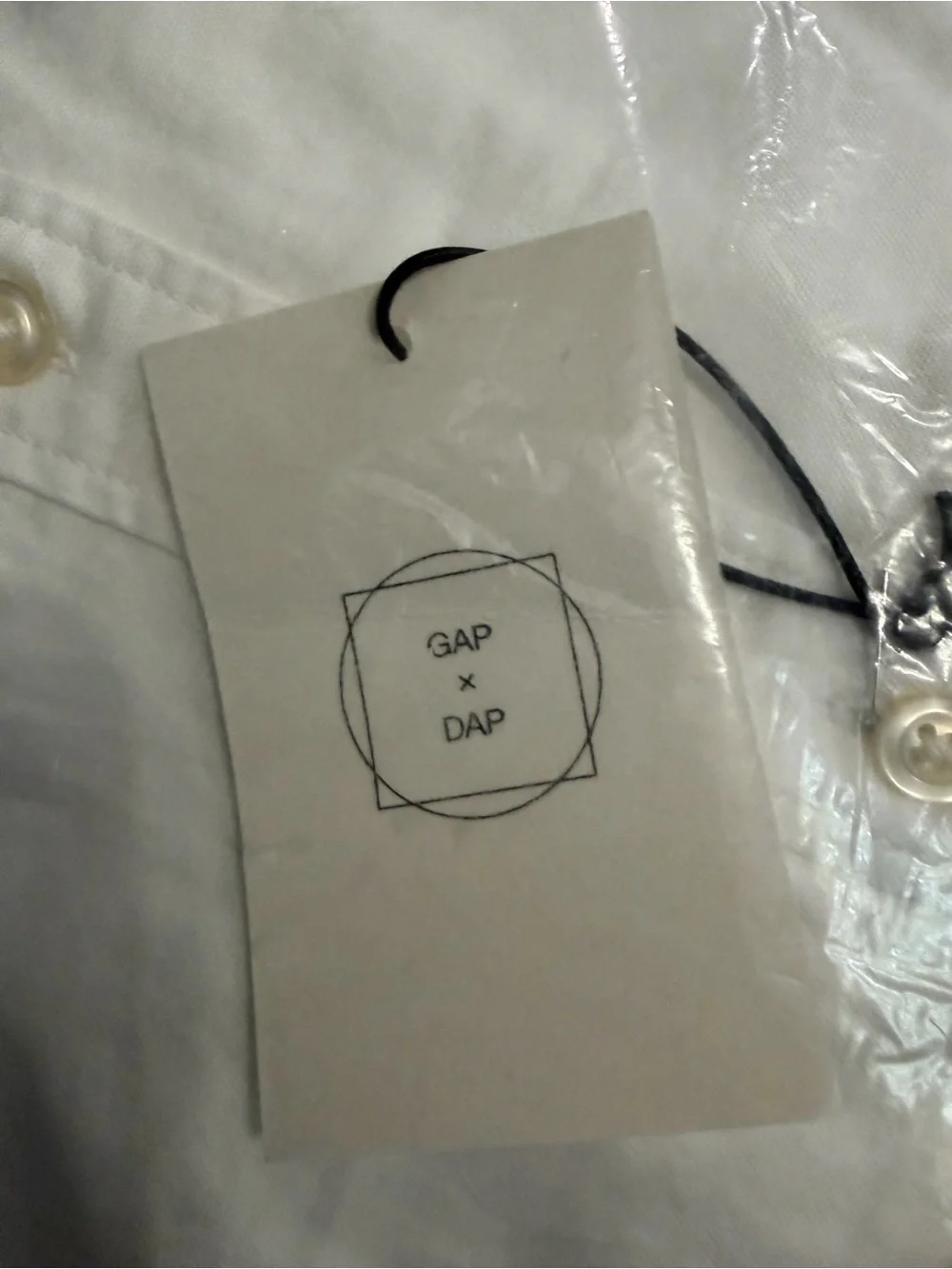 White Embroidered Dap x Gap Motif Button-Down Shirt